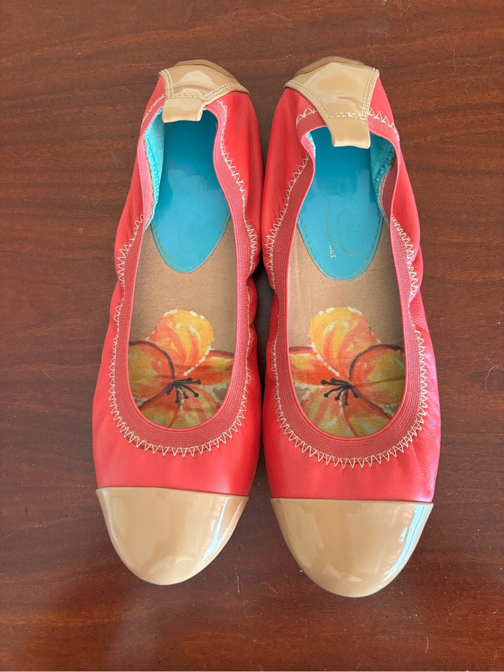Naturalizer David Bromstad Limited Edition Ballet Flats with Tan Cap Toe